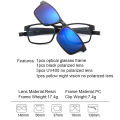 Sports Polarized Clip On Sunglasses Men Women Magnetic Square Eyeglass Frames Optical Glasses Frame With Extended Leg. 