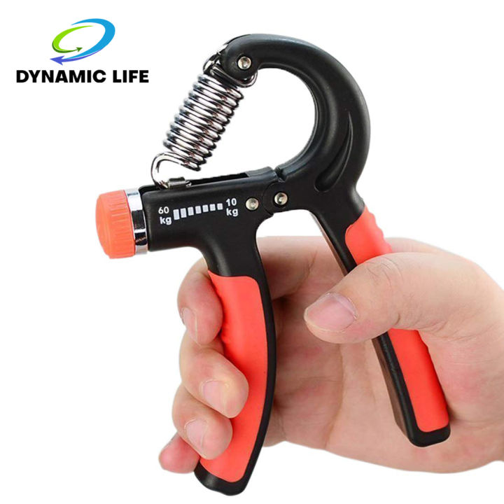 DYNAMIC LIFE Hand Grip Strength Trainer, Adjustable Resistance spring, Fingers Wrist Forearm Exerciser Workout Gear Home Fitness Gym Exercise Equipment