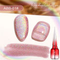 15ml Rainbow Cat Eye Magnetic Gel UV LED Glitter Nail Polish Colorful Reflective Sparkling Gel Polish Manicure Art Gel Varnish. 