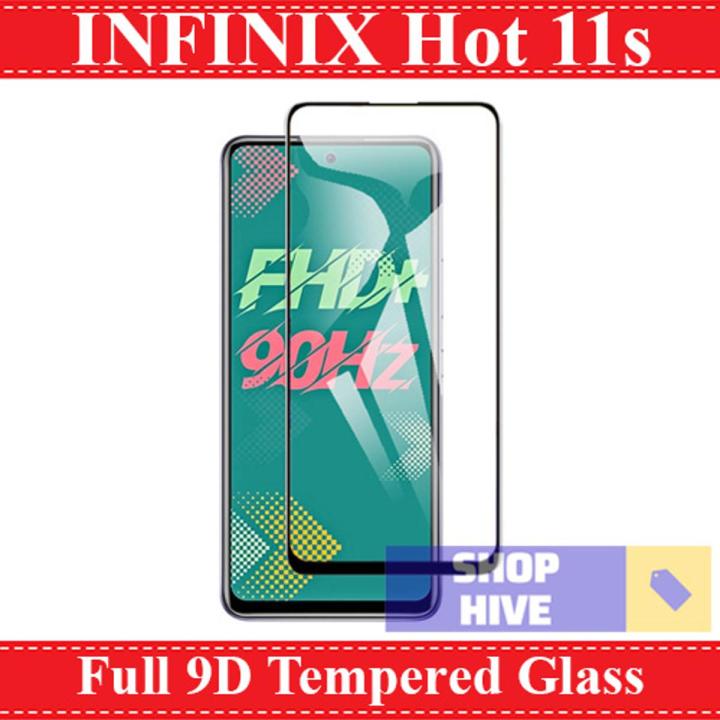 Infinix Hot 11s Tempered Glass 9D Full Edge To Edge For Infinix Hot 11s