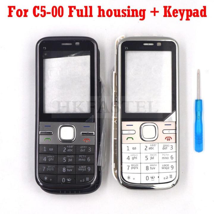 For Nokia C5 C5-00 Brandnew High Quality Full Complete Mobile Phone Housing Cover Case+English/Russian/Arabic Keypad+Tools