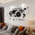 3D wall clock | world map wall clock | DIY wall clock World Map Wooden Wall Clock for Home and Offices, wall clock for bedroom.. 