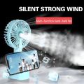 Mini Portable Handheld Cooling Fan, Water Mist Spray Cooler, USB Rechargeable Cooling Fan, 6 hours Long Battery Time with Mobile stand option, 120mAH.. 