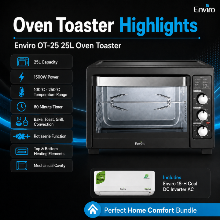 Enviro%2018-H%20Cool%201.5%20Ton%20DC%20Inverter%20AC%20Hot%20&%20Cold%20+%20Enviro%20OT-25%2025L%20Oven%20Toaster%20Bundle%20%7C%2018000%20BTU%20T3%20Compressor,%2070%25%20Energy%20Saving,%20R32%20Refrigerant,%20Rotisserie%20Oven%20-%20Image%203