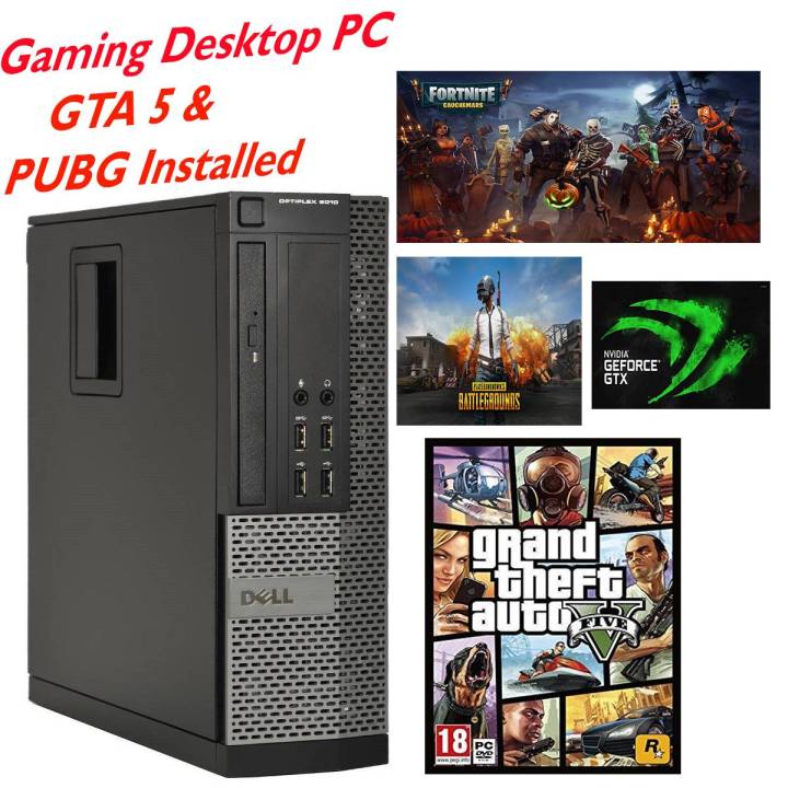 9010 Gaming PC Desktop Intel Core i5 3rd gen 1TB Hard Drive 8GB Ram - 2GB Graphic Card - GTA 5 & PUBG Games Installed