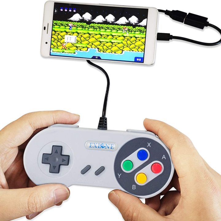 USB%20SNES%20Controller%20Gamepad%202-Pack%20Classic%20Retro%20Joystick%20with%2010ft%20Cable%20%7C%20Wired%20Controller%20for%20PC%20Gaming,%20Laptop,%20TV%20&%20Emulator%20%7C%20Plug%20&%20Play%20USB%20Controller%20Gamepad%20for%20Windows,%20Raspberry%20Pi,%20Android%20TV%20%7C%20Ergonomic%20Retro%20Gaming%20Controllers%20-%20Image%202