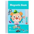 Crazy Face Clown - Magnetic Jigsaw Puzzle Game Book. 