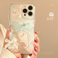 Olige  Case  For iPhone 11 12 13 14 15 Pro Max Girl Heart INS Bow Cat Pop Fairy Style Full Package Anti Drop phone case back cover. 