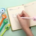 01 pc Creative Cute Cartoon Pen Little Monster Animal Shape Gel Pen 0.5mm Black Refill Ink School Office Writing Stationery. 