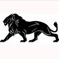 Car Sticker Walking Lion Pattern Vinyl Decals Motorcycle Car Stickers Personality Car-styling color:Black. 