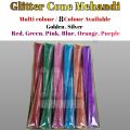 1 Glitter Mehndi cone available in different 8 colours. 