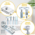 2 Pack Double Folding Door Metal Top Pivot Hardware Package for Bi-Fold Door Sliding Door Closet Door. 