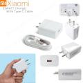 100% Original Xiaomi MI 33W Turbo Fast Charger Turbo Charge 2.0 Turbo Charger 33watt with Type C Cable for Mi 10, Mi 10T Pro, POCO M2 Pro, POCO X3, xiaomi Redmi note 9 pro 10X pro mi 9 9t PRO lite. 