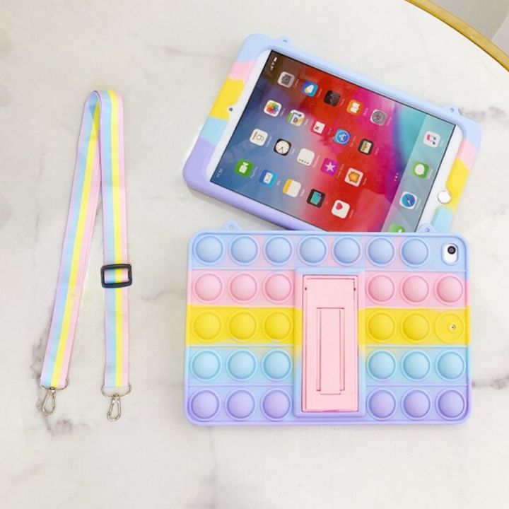 New Pop It Ipad Case Fidget Toys For 11 Air Pro Mini 4 5 6 Antistress Silicone Cover Ipad Case Men Women Popit Toys S