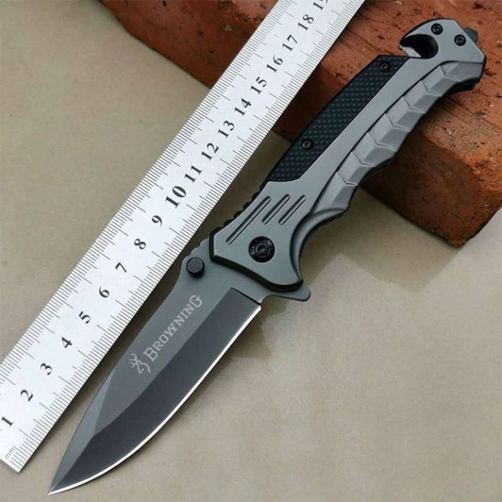 Bronning Outdoor Self-Defense Knife Multi-Function Folding Knife Wilderness Survival Camping Knife Collection Saber Travel Household