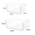 Under Shelf Basket Embedded Thicken Wrought Iron Table Cabinet Hanging Shelf for Bedroom. 