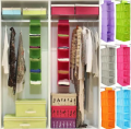 Household Essentials Cedarline 6-Shelf Hanging Closet Organizer, Heavy-Duty Cotton Canvas, Breathable, Versatile, Compact, Perfect for Rod or Wire Closets, Natural. 