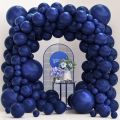 70 pcs 9 inch Matte Navy Blue Balloons without shinny for use birthday Backdrop Dull navy blue balloon Party Decorations for Birthday Wedding Baby Shower Anniversary Graduation Engagement matte balloon. 