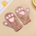 Cat Lover Gloves Adorable Cat Paw Winter Mittens for Women Anti-slip Warm Gloves for Skiing Cycling Cute Cartoon Design Thick Plush Material Perfect for Outdoor Activities Winter Gloves. 