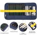 Deli 27 Pcs Fine-Art Drawing & Sketching Pencil Tool kit with Cloth Bag. 