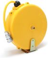 Mini Air Hose Reel with 1/4" x 26 ft Automatic Retractable Rubber Hose, Mini Telescopic Drum Hose PU Tube OD 8MM ID 5MM 1/4" Air Inlet. 