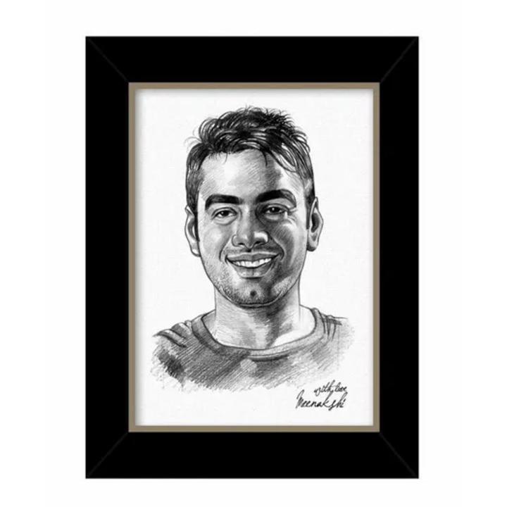 Sketch with Frame/Customize your photo into Hand-Made Pencil Sketch Gift.