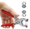 Imported Quality Pliers Button Press Tool With 25 Button Metal Prong Snaps Buttons  Sewing Free Snap Button Kit with Manual Pliers Hand Press Studs Tool. 