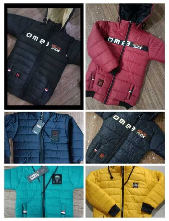New Boys' Winter Jacket with Hood and Zipper Closure - High-Quality Bubble Fabric Coat for Kids 3-14 Years