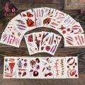 Bliss Easy to Apply Tattoo Stickers Realistic Fake Blood Scars Halloween Zombie Makeup Tattoo Stickers Waterproof Temporary Wound Prank Props Set of 20 Buyers' Favorite. 