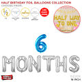 Kids Half Birthday Party Customize Foil Balloons Letters For Decoration Birth Day Parties Decor Supplies Chrome Aluminum Balloon Set Helium & Letter Baloon Decorate Room Walls, Garden, Celebration Place Celebrate 6 Months Children Boy & Girl : Ak39hf9g. 