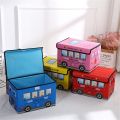 Abrish Home Tex Bus Design  Folding Storage Bins Quilt Basket Kid Toys Organizer Storage Boxes Cabinet Wardrobe Storage Bags. 