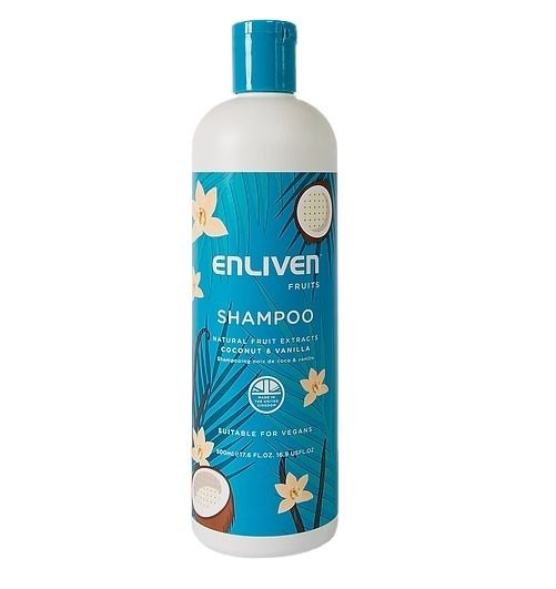Enliven Shampoo 500ml Coconut & Vanilla Extracts Suitable for Vegans