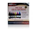 Ecotone Premium Ink For Printers 6 Colour For Inkjet Printers CISS & Cartridge 100ml. 