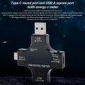 USB C Tester Multifunctional USB Safety Tester Voltage Meters USB 2 in 1 Type C Pd USB Power Current Voltage Meter Tester Voltmeter. 