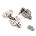 Pack of 10 Soft Close Hinges Stainless Steel 110 Degree Cabinet Cupboard Wardrobe Door Inset Mounting, Soft Closing Mechanism. 