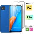 Pack of 02 - Recmi 9C - Polish 2.5D Tempered Glass Screen Protector- Premium Quality- With cleaning wipes. 
