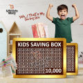 Kids Saving Box – 10,000 PKR Money Saving Challenge Chart for Children I Fun Learning Wooden Cash Box by Lifestyle Glory Brand I Saving Box I Saving Box For Money I Saving Money Box I Money Box I Money Saving Box. 