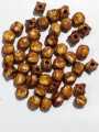 Wooden Plastic Round Cut Beads for DIY Crafts - Pack of 40gms - Ideal for DIY Jewelry Making, Jewelry, and Dress Accessories.. 