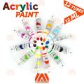 Acrylic Color Set 12 Colors 12 ml Water Based Acrylic Paint, QIAN SE BABY Acrylic Paint 12 Tube Set - 12ml. 