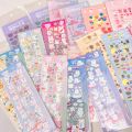 SKYSONIC BOBO Flora Full Set Series Decorative Stickers Kawaii Bear Rabbit Korean Sticker Journal Junk Agenda Stationery Suppli. 