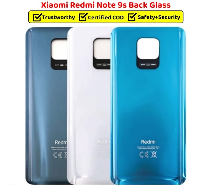 Redmi Note 9s , Note 9 Pro Back Glass Replacement , Back Panel or Back Battery Cover for Redmi Note 9s , Note 9 Pro