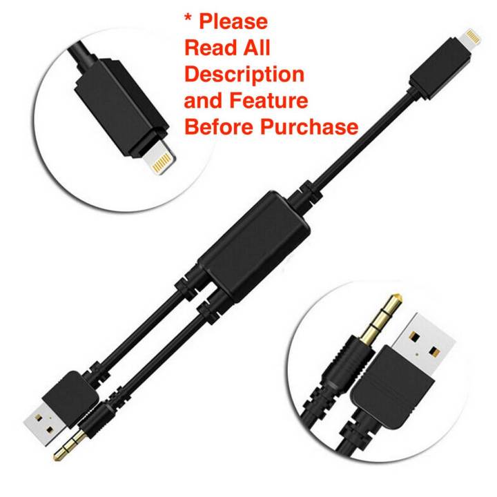 Fit Interface for BMW & Mini Ipod IPHONE 6 7 8 X XS XR Audio USB Cable Aux Adapter