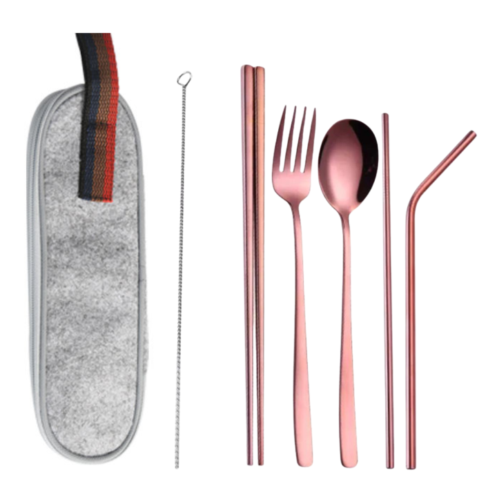 Travelers%20Fork%20Spoon%20Chopsticks%20%20Straw%20Set%20cutlery%20set%20-%20Image%203