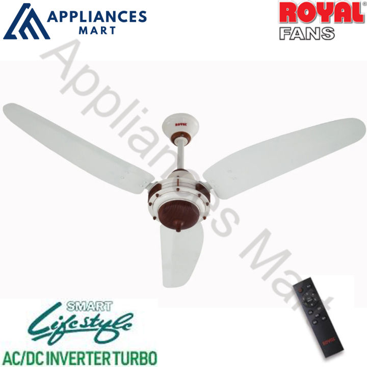 Royal%20Fans%20AC/DC%20Inverter%20Ceiling%20Fan%20Imperial%20Model%20Remote%20Control%20Copper%20Winding%2056%20Inches%20Off%20White%20Sheesham%20-%20Image%202