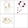 Wedding Styling Tools Hairpin Flower Festival Tassel Hair Clip For Women Temperament Ponytail Hair Holder Hair Bun Accessories. 
