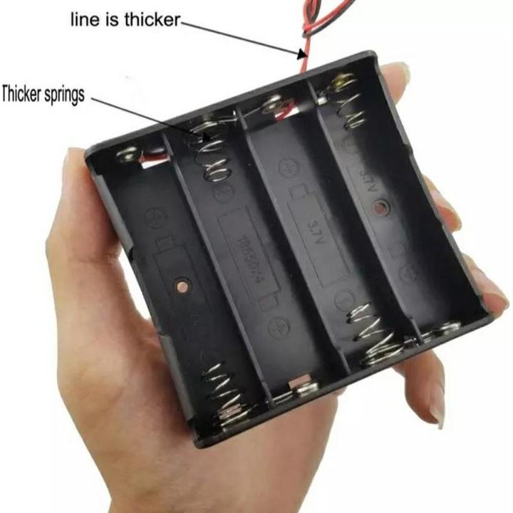 Battery Holder 18650 3.7v Lithium-ion cell Holder / Clips case / box cell box for DIY Projects or Making Your Own Powerbank hot sale - Black