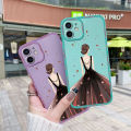 JIUMOO Case For Realme C17 Case Fashion Beauty Princess Girl Thin Shockproof Square Edge Silicone Casing Full Lens Cover Camera Protect Cases Softcase. 