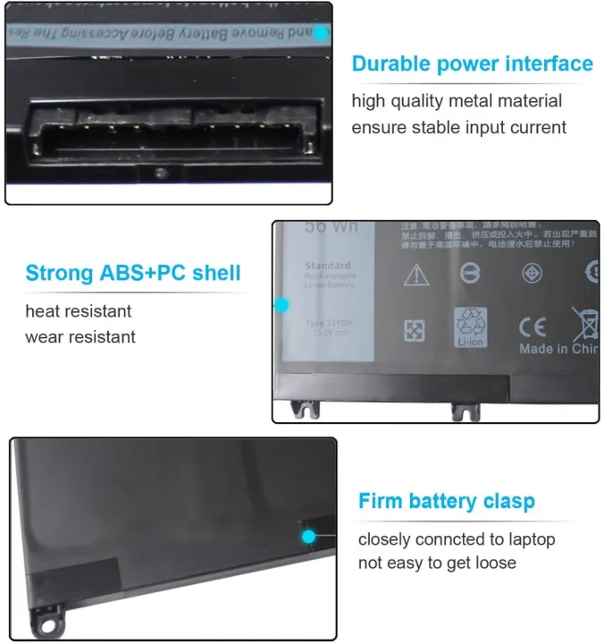 New%20Laptop%20Notebook%204%20Cell%20%20Battery%20For%20%20%20DE%20LATITUDE%203590%20Series%20%20Type%20%2033YDH%20%20%20(15.2V%20%2056Wh%20%203500mAh)%20-%20Image%207