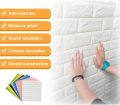 [1PCS] 3D Brick Stone Wall Sticker Self-Adhesive Foam Wallpaper Panels Room Decal 77x70cm. 