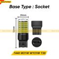CANBUS White LED Reverse Light Bulbs For Car (Pack of 2) 7440 T20 Waterproof, High Quality, Super Brightness Hazard / Blinker led Lights. 